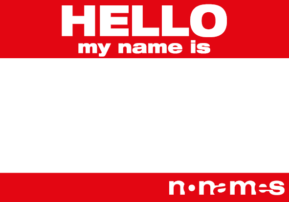 "HELLO my name is" nalepki/20szt