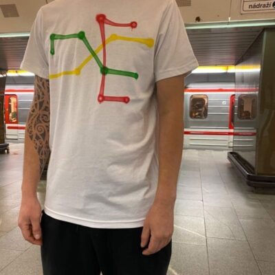 Praha Metro Map tshirt - White
