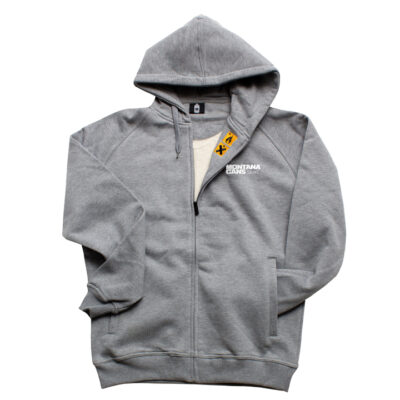 Montana Logo Zip Hood szara jasny